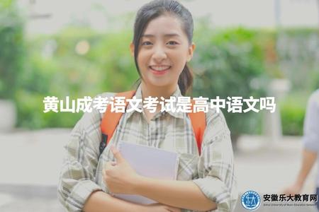 黃山成考語文考試是高中語文嗎（類似但不是）