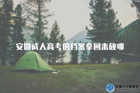 安徽成人高考的檔案拿回來放哪(成考學歷檔案給誰).jpg