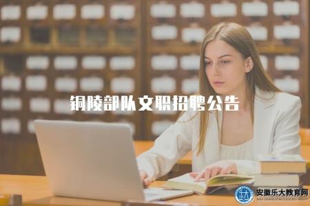 銅陵部隊文職招聘公告（招聘條件有七點）