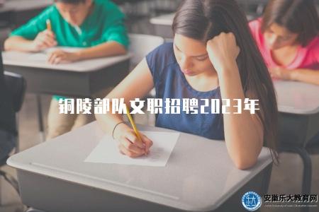 銅陵部隊文職招聘2023年（崗位有四大類）