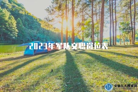 2023年軍隊文職崗位表(2023年部隊文職招聘職位清單) 2023年軍隊文職崗位表(2023年部隊文職招聘職位清單)