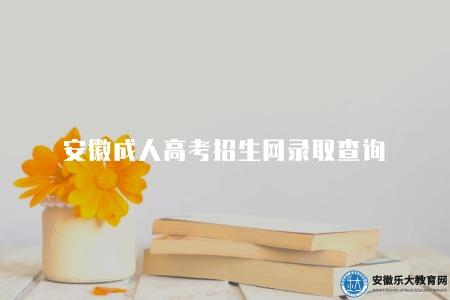 安徽成人高考招生網錄取查詢（如何查詢錄取結果）