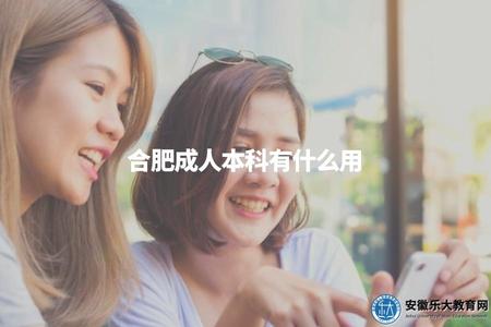 合肥成人本科有什么用（了解合肥成人本科學歷的意義）