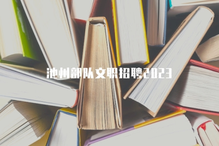池州部隊文職招聘2023(三大崗位) 池州部隊文職招聘2023(三大崗位)