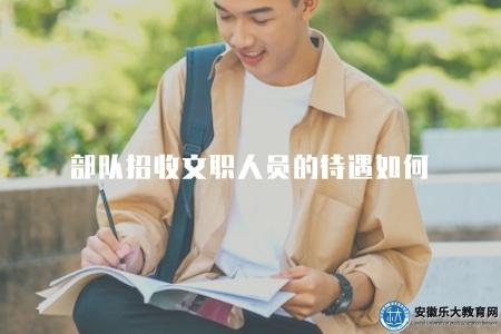 部隊招收文職人員的待遇如何（文職人員薪資和晉升制度詳解）