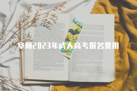 阜陽2023年成人高考報名費用（報名費為120元人民幣）