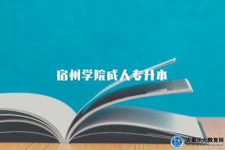 宿州學院成人專升本（四類專業推薦）