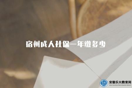 宿州成人社保一年繳多少（研究宿州成人社保費用繳納情況）