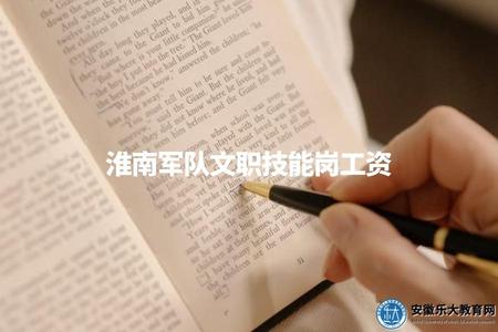 淮南軍隊文職技能崗工資（淮南軍隊文職技能崗位薪資待遇）