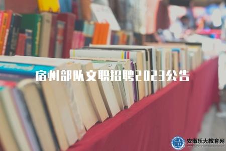 宿州部隊文職招聘2023公告（報名條件有五點）