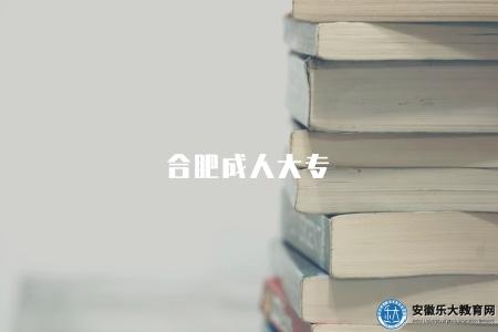 合肥成人大專（推薦四所成考專科院校）