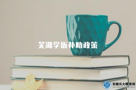 蕪湖學歷補助政策（補助政策四方面詳解）