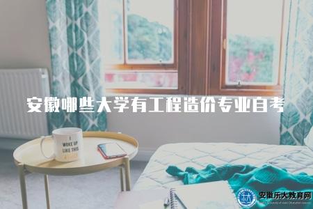 安徽哪些大學有工程造價專業自考（工程造價專業自考推薦院校）
