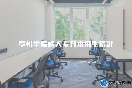 亳州學院成人專升本招生情況（報名條件相對寬松）