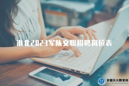 淮北2023軍隊文職招聘崗位表（了解淮北2023年軍隊文職招聘的崗位信息）