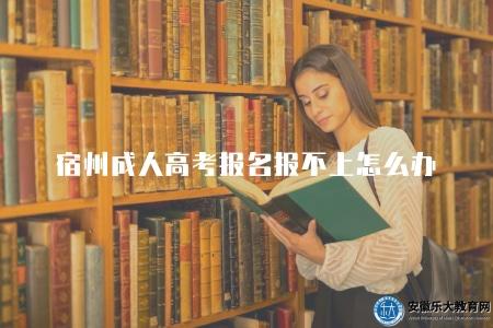 宿州成人高考報名報不上怎么辦(四個解決方案) 宿州成人高考報名報不上怎么辦(四個解決方案)