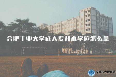 合肥工業大學成人專升本的學位怎么拿的(拿學位的兩個階段) 合肥工業大學成人專升本的學位怎么拿的(拿學位的兩個階段)