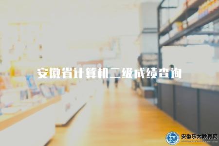 安徽省計算機二級成績查詢（會在考試后的一個月內發布）