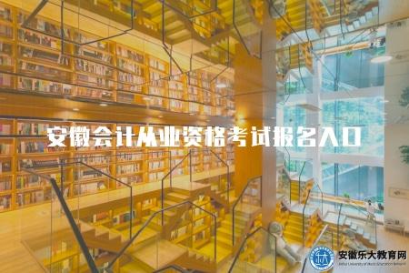 安徽會計從業資格考試報名入口（安徽省會計人員繼續教育學院的官方網站）