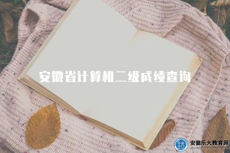 安徽省計算機二級成績查詢（查詢方法及注意事項）