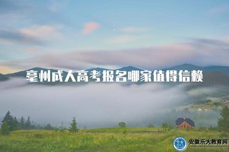 亳州成人高考報名哪家值得信賴(想報名參加在亳州舉辦的成人高考，有哪幾家機構值得信賴）