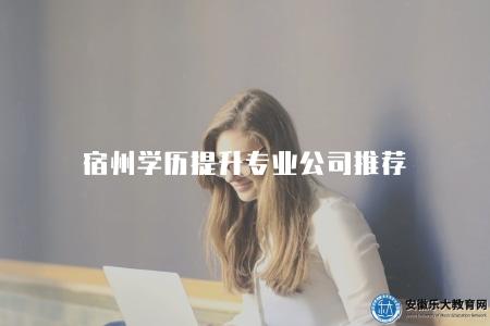 宿州學歷提升專業公司推薦（2023年最受歡迎的學歷提升機構）