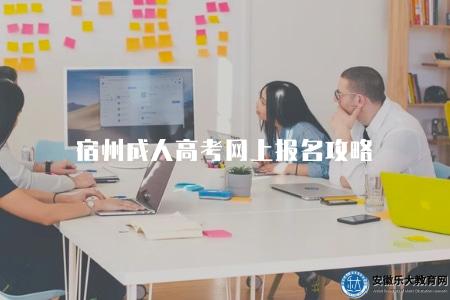 宿州成人高考網上報名攻略（2023年宿州成人高考網上報名流程）