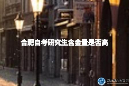 合肥自考研究生含金量是否高（學歷水平、就業前景、個人能力提升）