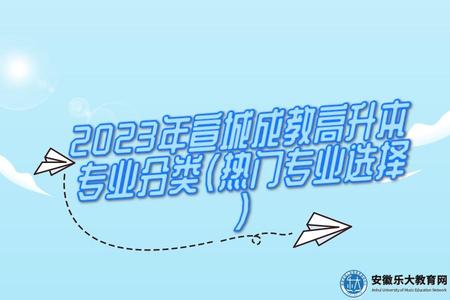 2023年宣城成教高升本專業分類（熱門專業選擇）.jpg
