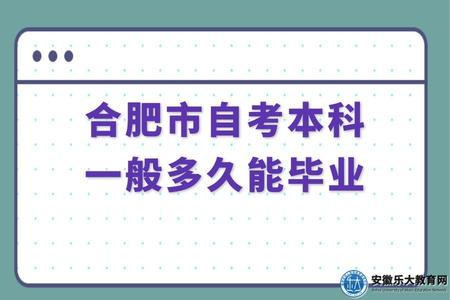 合肥市自考本科一般多久能畢業（報名條件）