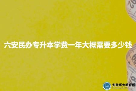 六安民辦專升本學費一年大概需要多少錢（了解經濟情況以便進行財務規劃）