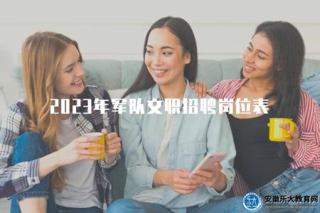 2023年軍隊文職招聘崗位表（查看2023年軍隊文職招聘的具體崗位）