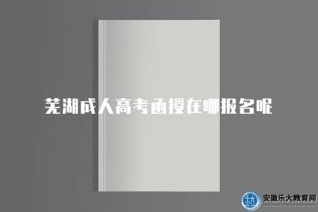 蕪湖成人高考函授在哪報名呢（通過蕪湖市教育考試院官方網站進行）