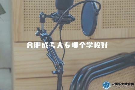 合肥成考大專哪個學校好（推薦4所合肥成考大專學校）
