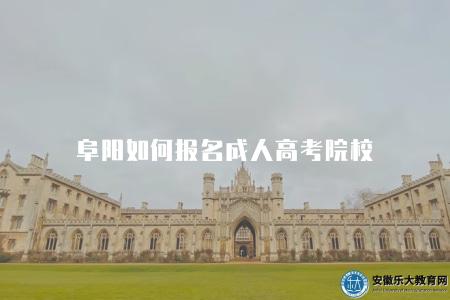 阜陽如何報名成人高考院校（報名流程有六點）