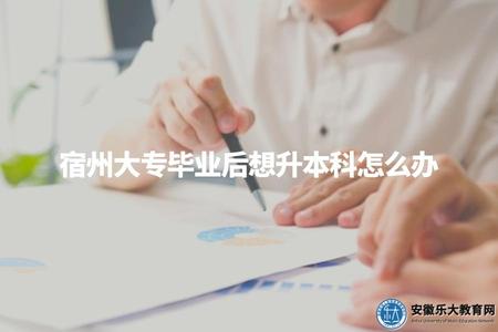 宿州大專畢業后想升本科怎么辦（應選擇哪種學習方式提高自己）