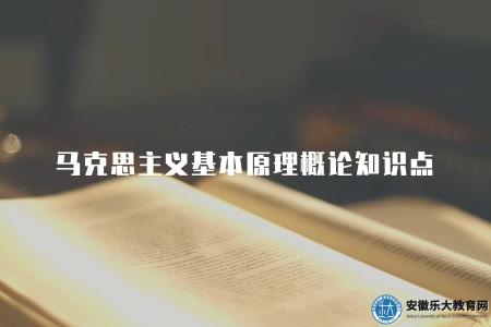 馬克思主義基本原理概論知識點（馬克思主義基本原理概論重要知識點歸納）