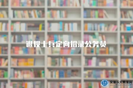 退役士兵定向招錄公務員（退役士兵定向招錄公務員報名流程）