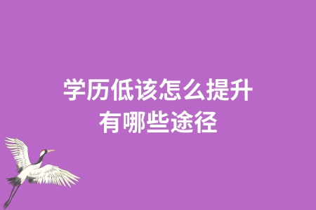 學歷低該怎么提升？有哪些途徑？