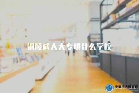 銅陵成人大專填什么學校（學校選擇的5個建議）
