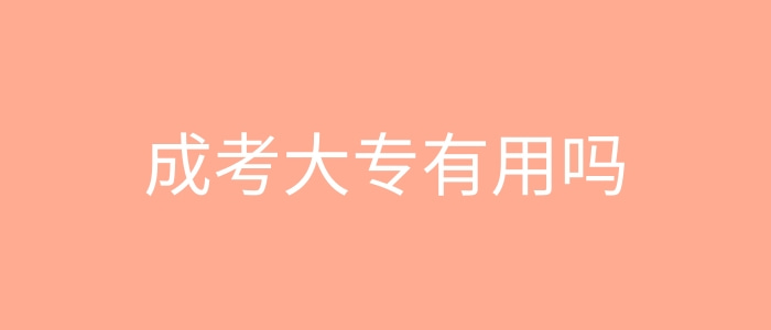 安徽成人高考大專真的沒有用嗎？