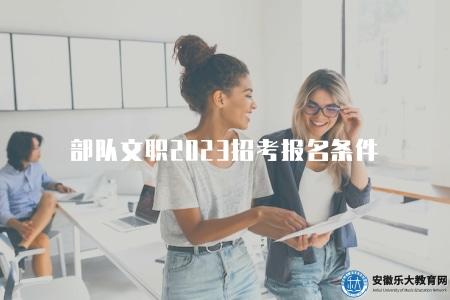 部隊文職2023招考報名條件（報名條件更加嚴格和細致）
