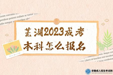 拼貼風開學季蕪湖2023成考本科怎么報名（網上報名注冊）祝福公眾號首圖.jpg