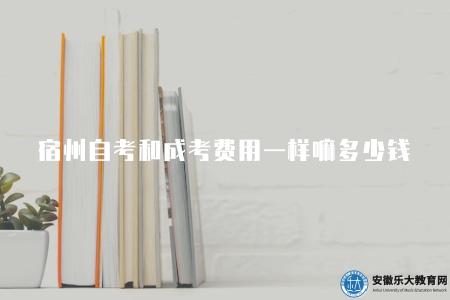 宿州自考和成考費用一樣嘛多少錢（兩者報名費不一樣）