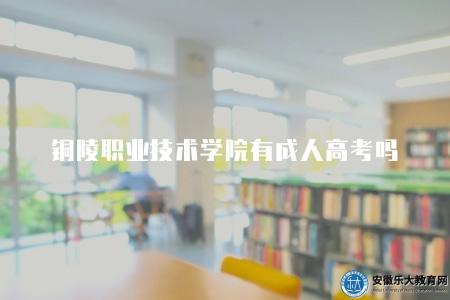 銅陵職業技術學院有成人高考嗎（有的）