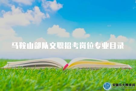 馬鞍山部隊文職2023招考崗位專業目錄（報名時間和崗位要求）