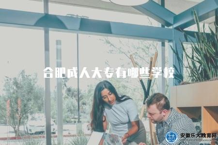 合肥成人大專有哪些學校（2023年三所熱門學校）