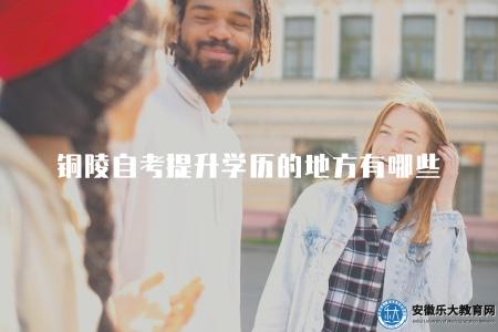 銅陵自考提升學歷的地方有哪些（機構推薦及課程安排）